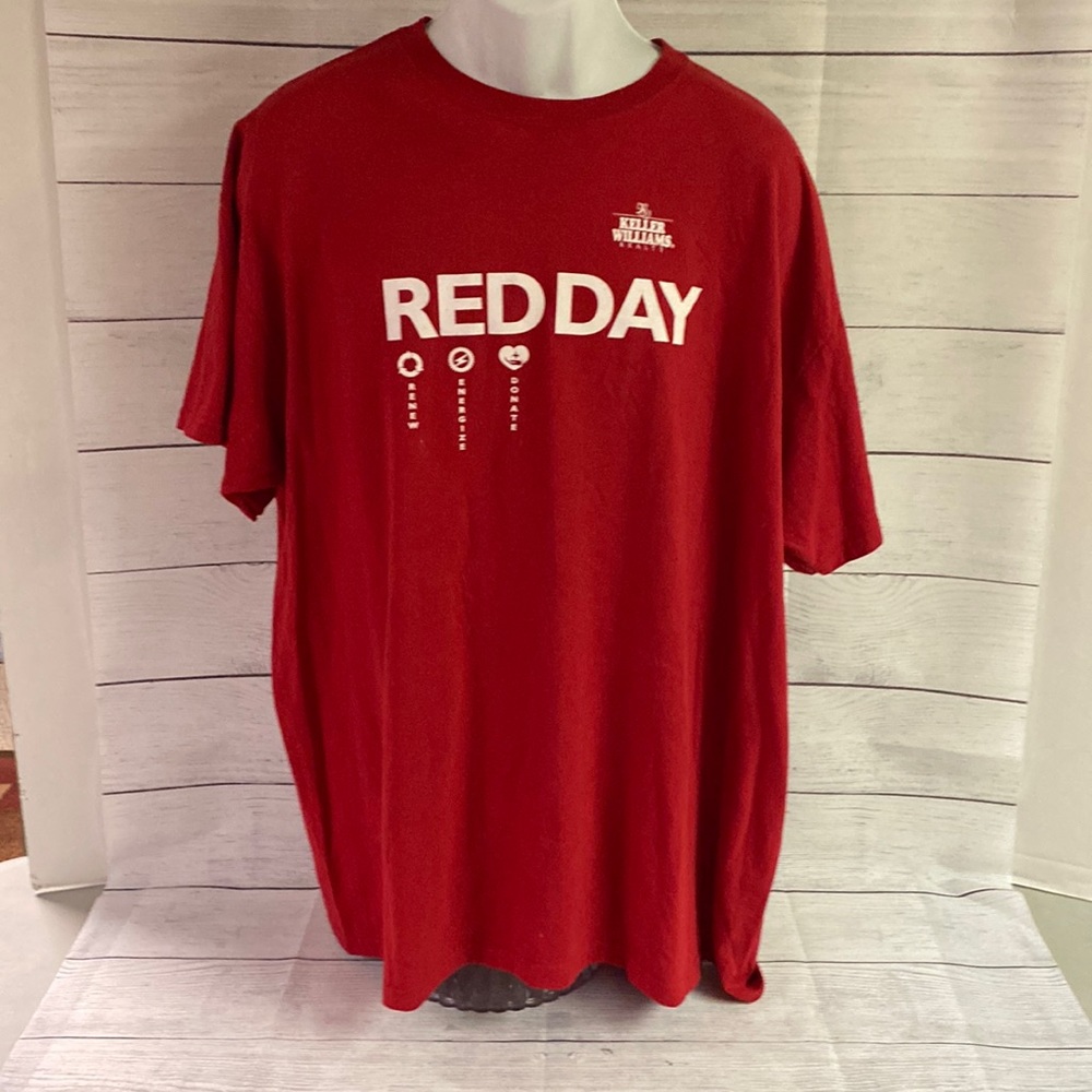 Unisex Keller Williams KW Red Day Shirt Size 2XL Good Used Condition!!
